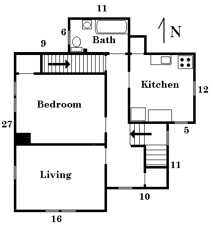508 West Clark Upstairs Floorplan